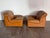 1970s Italian modular “Giusy” sofa chairs and coffee table by Neoflex in leather, in good vintage condition. Signed. 33” x...