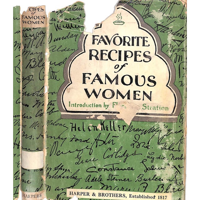 "Favorite Recipes of Famous Women" 1925 Stratton, Florence [Foreword By] For Sale