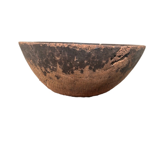 Wonderful, heavy early burl bowl, from the Matt King Collection.