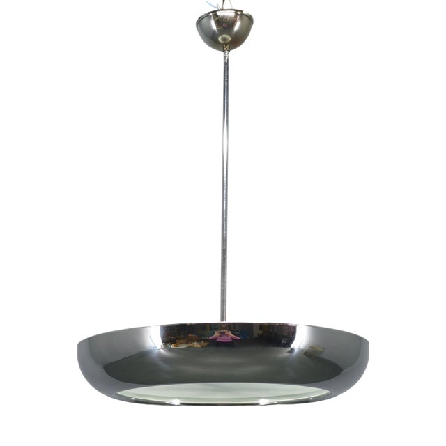 Bauhaus UFO Pendant Light by Josef Hurka for Napako, 1930s For Sale