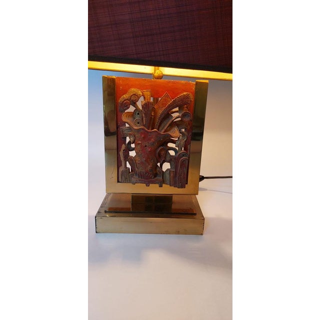 Hollywood Regency Brass Table Lamp For Sale - Image 5 of 18