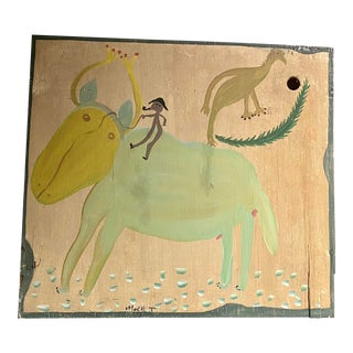 Late 20th Century Folk Art Outsider Art Painting by Mose Tolliver “Mose T” For Sale