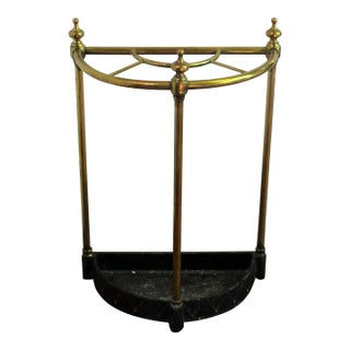 Early 20th Century English Demilune Stick Stand For Sale