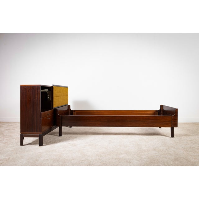 Mid-Century Modern Headboard with Single Bed from Mim Roma, Italy, 1960s For Sale - Image 3 of 18
