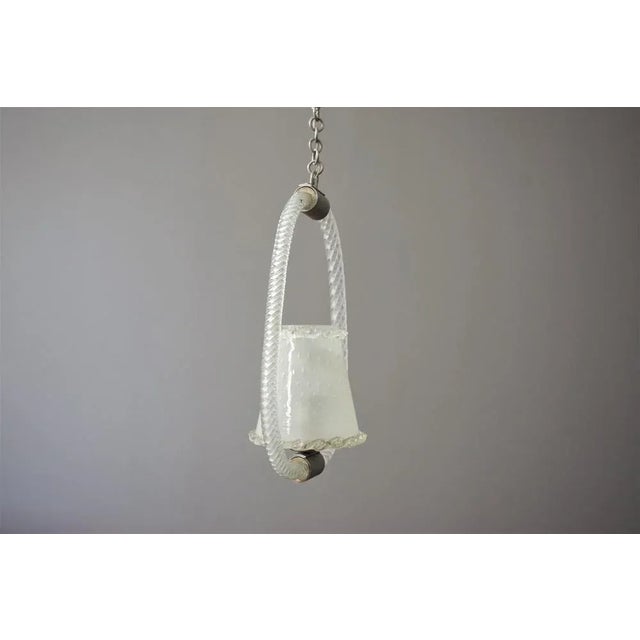 Murano Glass Suspension Chandelier by Barovier & Toso, 1950s, in Flawless conditions. Designed 1950 to 1959 This piece has...