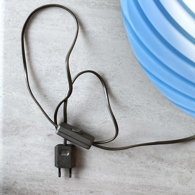 Mid-Century Italian Murano Glass Swirl Mushroom Table Lamp with Brass Base, 1970s For Sale - Image 18 of 18