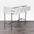 Modern West Elm Sculpted Geo Console Table With Antique Brass Legs For Sale - Image 3 of 9