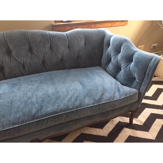 Vintage Tufted Velvet Sofa Chairish