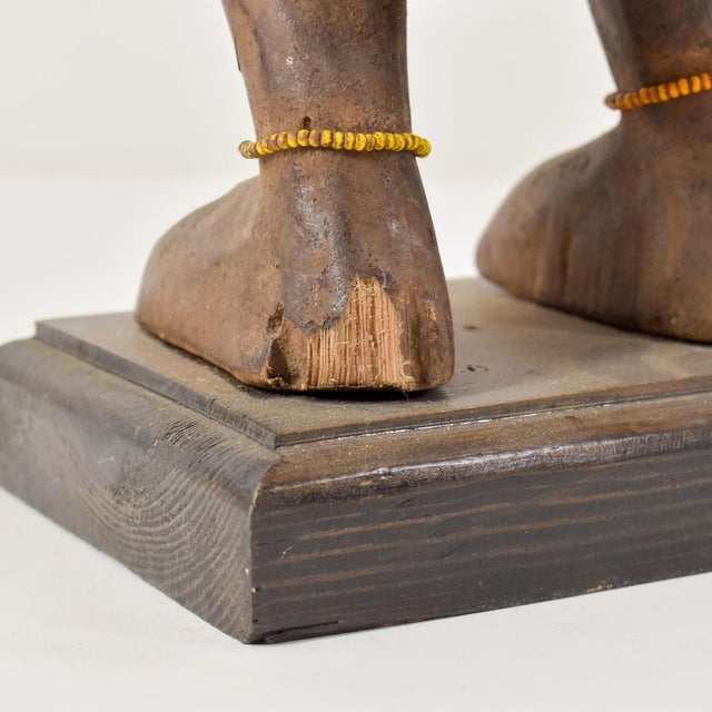 Wood Early 20th Century Nyamwezi Wood Figure on Custom Base Tanzania For Sale - Image 7 of 10