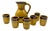 Glazed Ceramic Orangeade Set from GK, 1970s, Set of 8 For Sale
