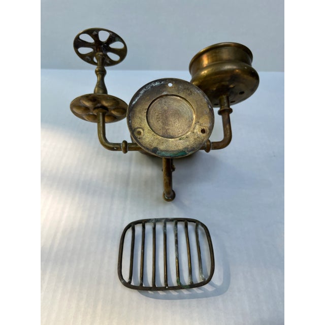 Antique Brass Wall Mounted Bathroom Soap Holder For Sale - Image 6 of 8