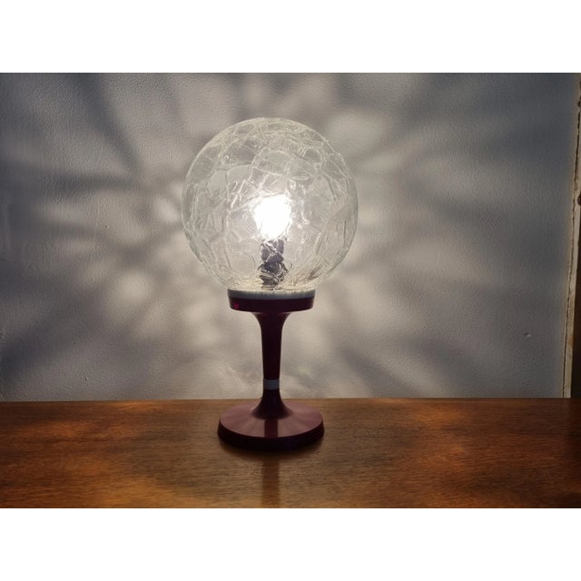 Glass Mid-Century German Table Lamp, 1970s For Sale - Image 7 of 13