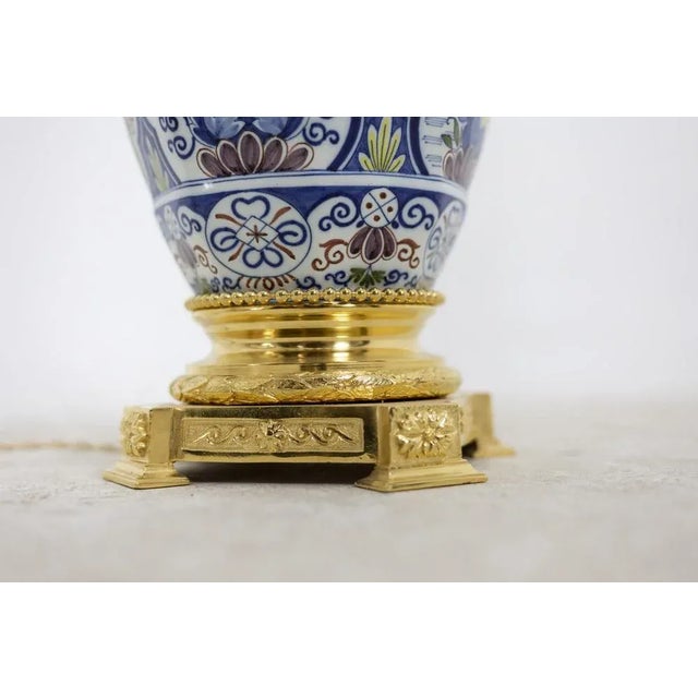 Antique Table Lamp in Earthenware For Sale - Image 6 of 9