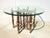 McGuire Vintage McGuire Organic Modern Bamboo Rattan Round Dining Table W Leather Straps For Sale - Image 4 of 16