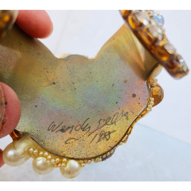 Cuff Bracelet by Wendy Gell 1985 Signed For Sale - Image 10 of 12