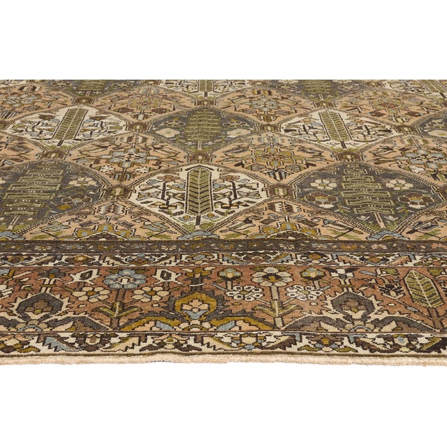 Antique Persian Bakhtiari Rug, 11'08 X 13'02 For Sale - Image 4 of 10
