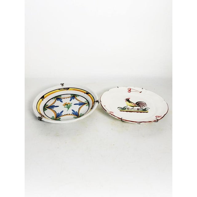 Antique French Ceramic Plates, 1800s, Set of 2 For Sale - Image 3 of 17