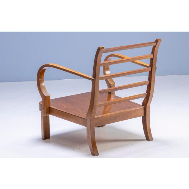 Mid-Century Modern Armchairs with Bentwood Frames from Thonet, 1940s, Set of 2 For Sale - Image 3 of 7