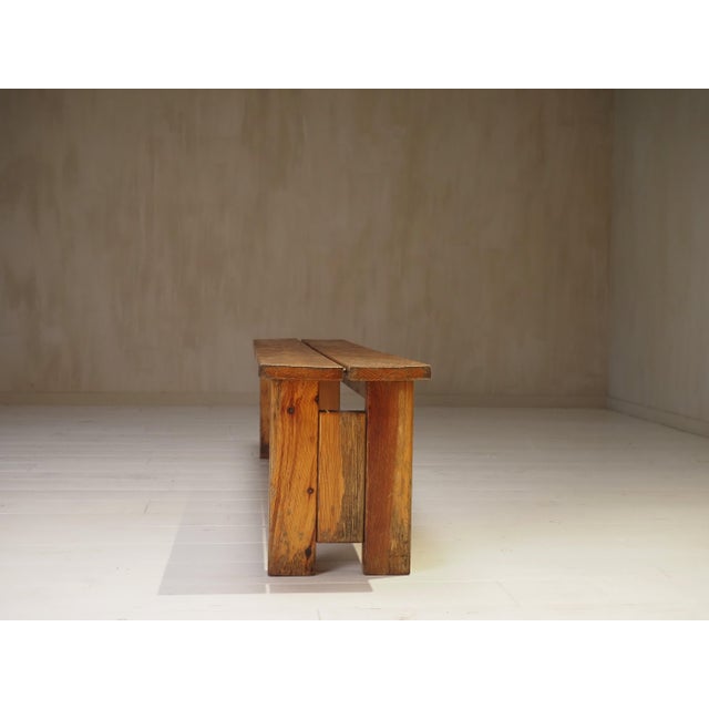 1960s Vintage Wooden Bench, 1960s For Sale - Image 5 of 10
