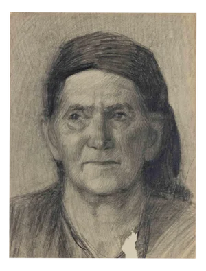 Svetlana Mihailova, Portrait, Pencil Drawing, 1970s