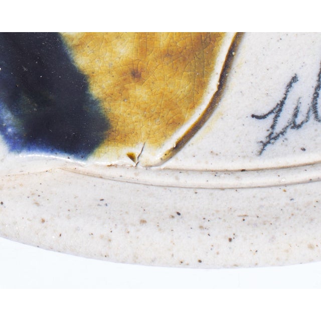 Late 20th Century Studio Pottery Wall Plate by Michael Zilka For Sale - Image 5 of 6