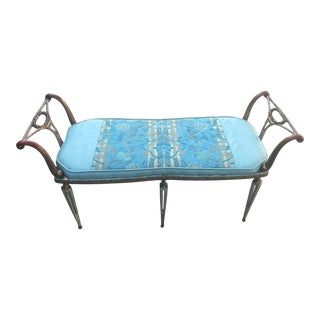 1920s Antique Metal French Bench For Sale