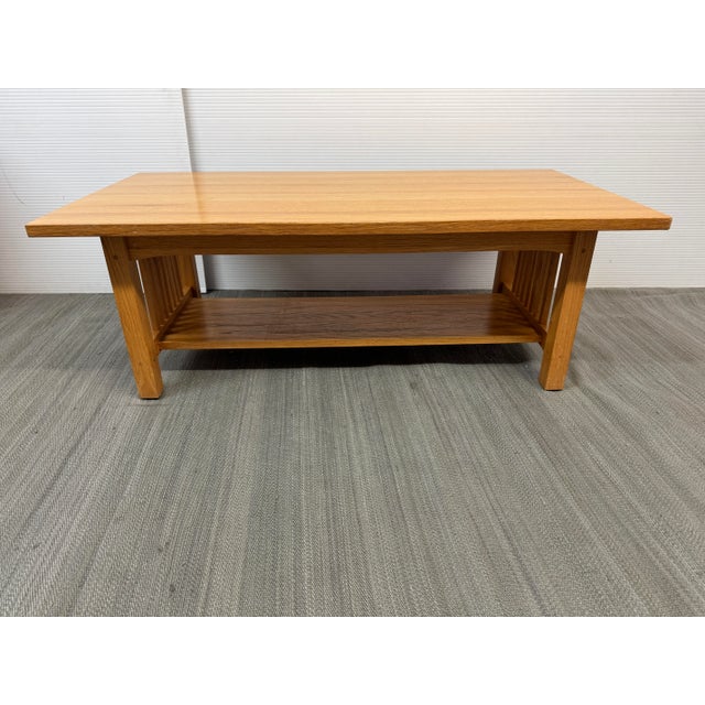 Wood Michael's Furniture Company Mission Style Oak Coffee Table For Sale - Image 7 of 16