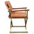 Mid-Century Modern Pair of Milo Baughman Brass and Oak Directors Chairs For Sale - Image 3 of 12