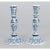 French Country Vintage Dutch Delft Floral Candlesticks - A Pair For Sale - Image 3 of 9