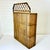 Brown 1970s Vintage Coastal Boho Chic Chippendale Wicker Split Bamboo Wall Mounted 3-Shelf Cabinet For Sale - Image 8 of 12