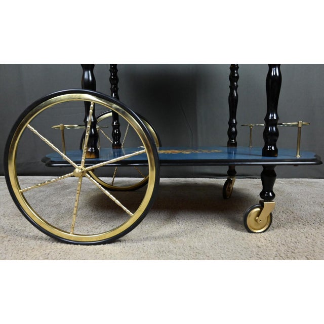 Service Trolley in Sorente Marquetry, Italy, 1960s For Sale - Image 17 of 18