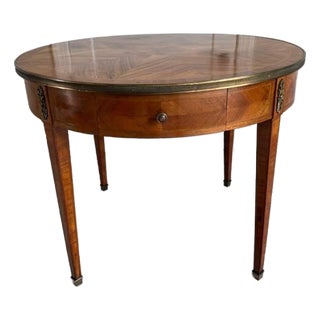 Antique French Louis XVI Style Inlaid Center Table the Star-Burst Pattern For Sale