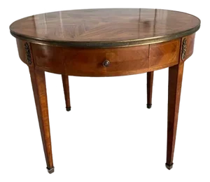 Antique French Louis XVI Style Inlaid Center Table the Star-Burst Pattern