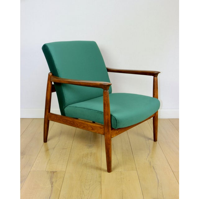 - A vintage easy chair GFM-64 in green velvet - Designed by Edmund Homa - from the 1970s - Reupholstered in velvet from...