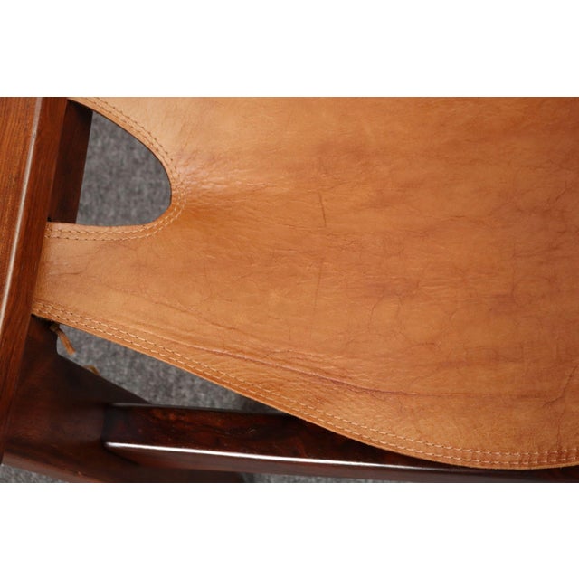 Brazilian Modern Kilin Lounge Chairs in Leather & Jacaranda by Sergio Rodrigues For Sale - Image 10 of 18