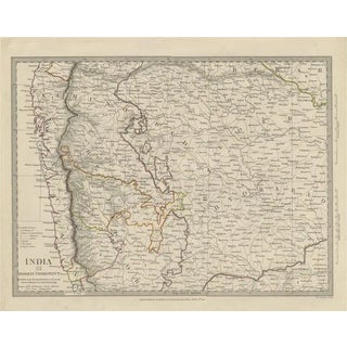 Antique Map of Part of the Bombay Presidency in India, 1831 For Sale