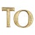 Architectural Gold Leaf Sign Letters "T" and "O" Large Scale For Sale