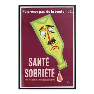 French Mid-Century Modern Poster by Phillippe Fore' For Sale