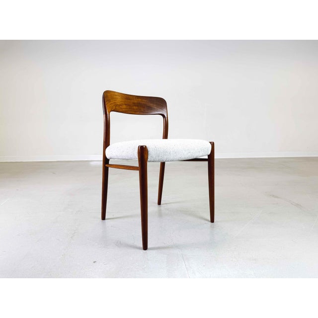 Mid-Century Chairs Model 75 Teak by Niels Otto (N. O.) Møller for J.L. Møllers Møbelfabrik, 1960s For Sale - Image 11 of 11