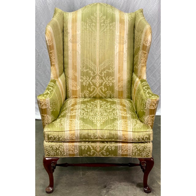 Vintage Southwood Furniture Chippendale Style Silk Blend & Velvet