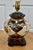 Brown Vintage Japanese Satsuma Vase Table Lamp Hand Painted Geisha Bird Floral Gold For Sale - Image 8 of 16