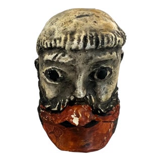 Sculpture of Man’s Head Folk Art Expressionist For Sale