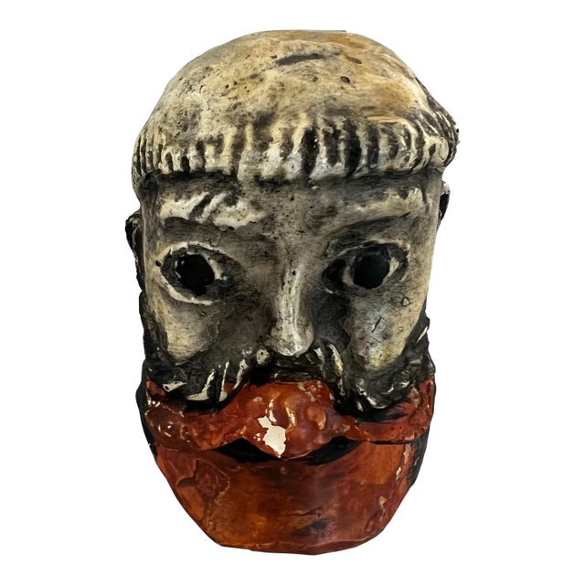 Sculpture of Man’s Head Folk Art Expressionist For Sale