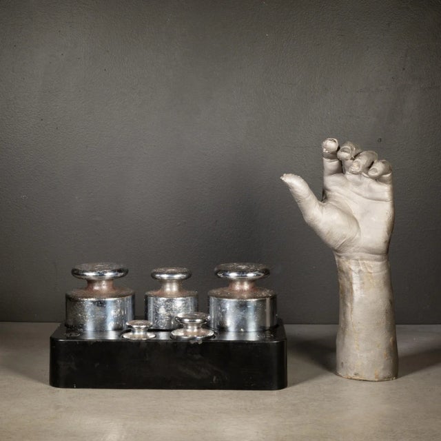 Chrome Vintage Chrome and Steel Weights c.1930-1950 For Sale - Image 8 of 10