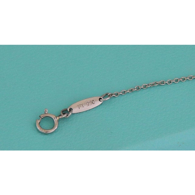 Late 20th Century Tiffany & Co. Peretti Necklace Platinum Chain & Clear Quartz Heart Pendant For Sale - Image 5 of 5