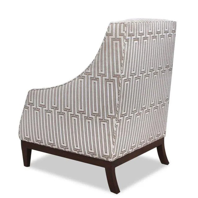 Custom Wingback Chair With Marinetti Velvet Upholstery For Sale - Image 4 of 6