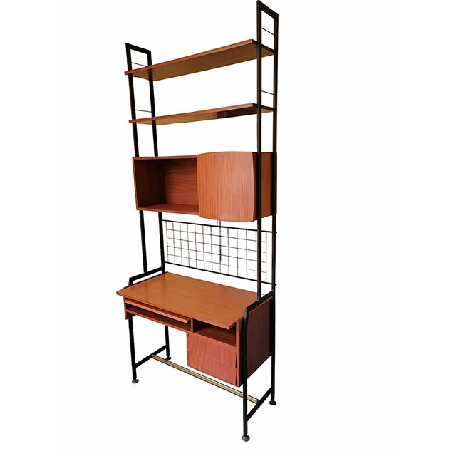 Swedish Bookcase with 2 Desk Shelves For Sale - Image 5 of 6