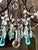 Large Louis XV Chandelier in Blue Murano Glass and White Crystal, 1950 For Sale - Image 13 of 17
