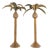Mario Torres Lopez Style Mid Century Sculptural Rattan Palm Tree Lamps - Pair For Sale