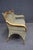 Wood Wicker Loveseat With Decorative Lattice Back For Sale - Image 7 of 13